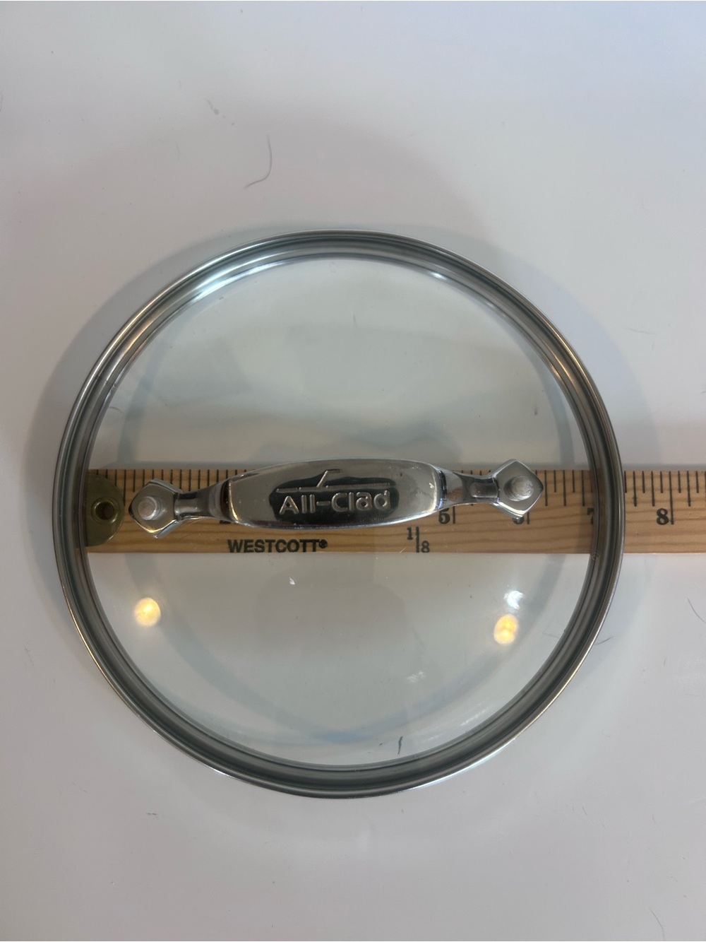 All Clad Tempered Glass Replacement LID ONLY Inside Rim 7"